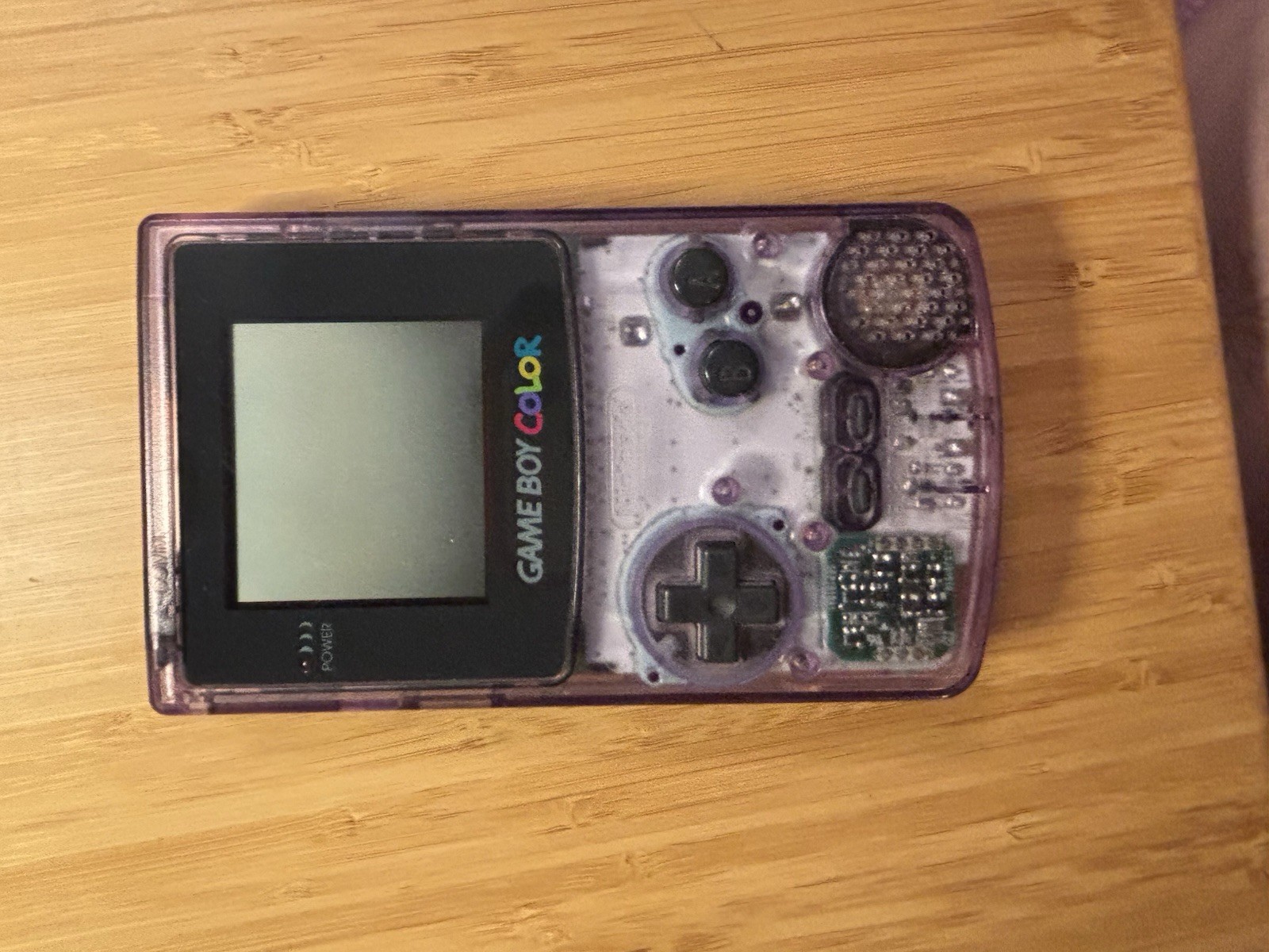 Nintendo Game Boy Color CGB-001 Atomic Purple Clear NTSC-U/C Color Screen