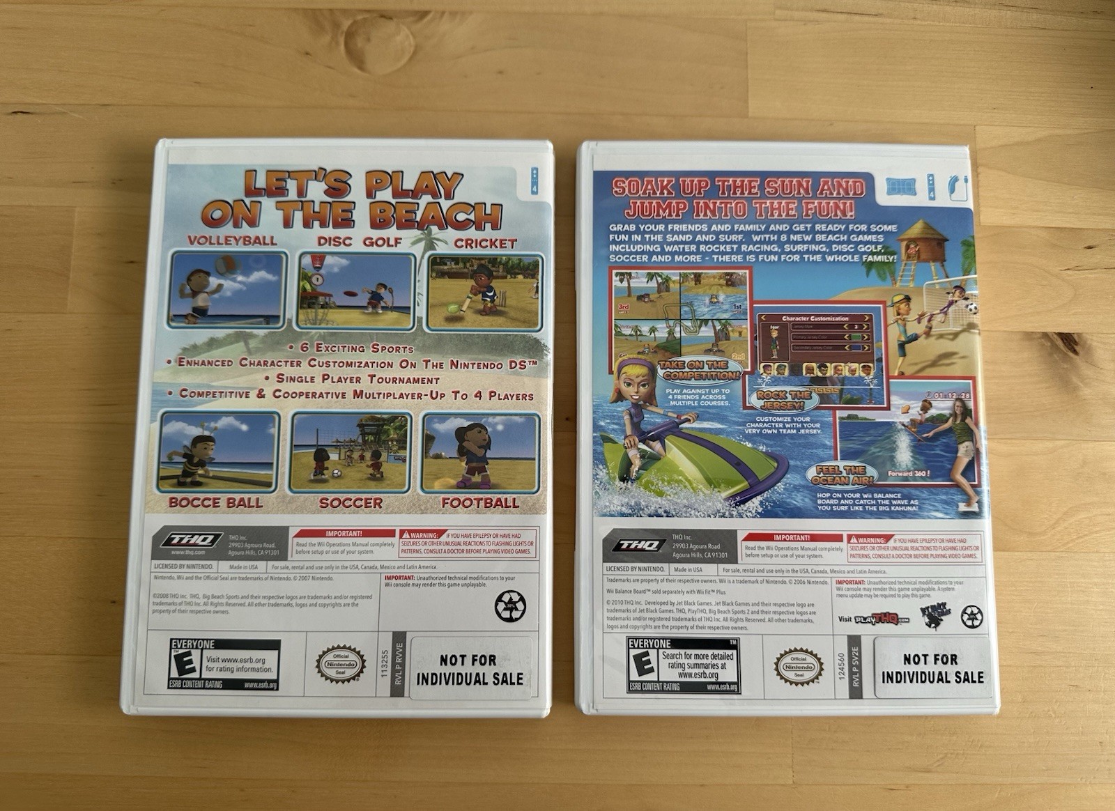 2 for 1 Power Pack x2 & Big Beach Sports Double Pack – Rare CIB Nintendo Wii Lot