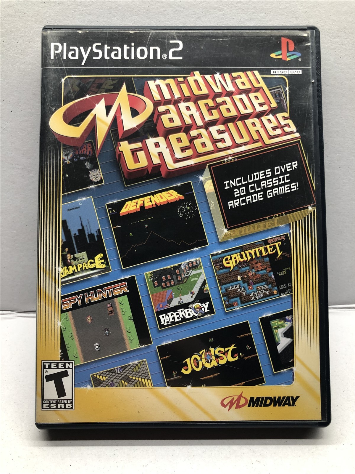 Midway Arcade Treasures (Sony PlayStation 2, 2003) Complete w/ Manual – Tested