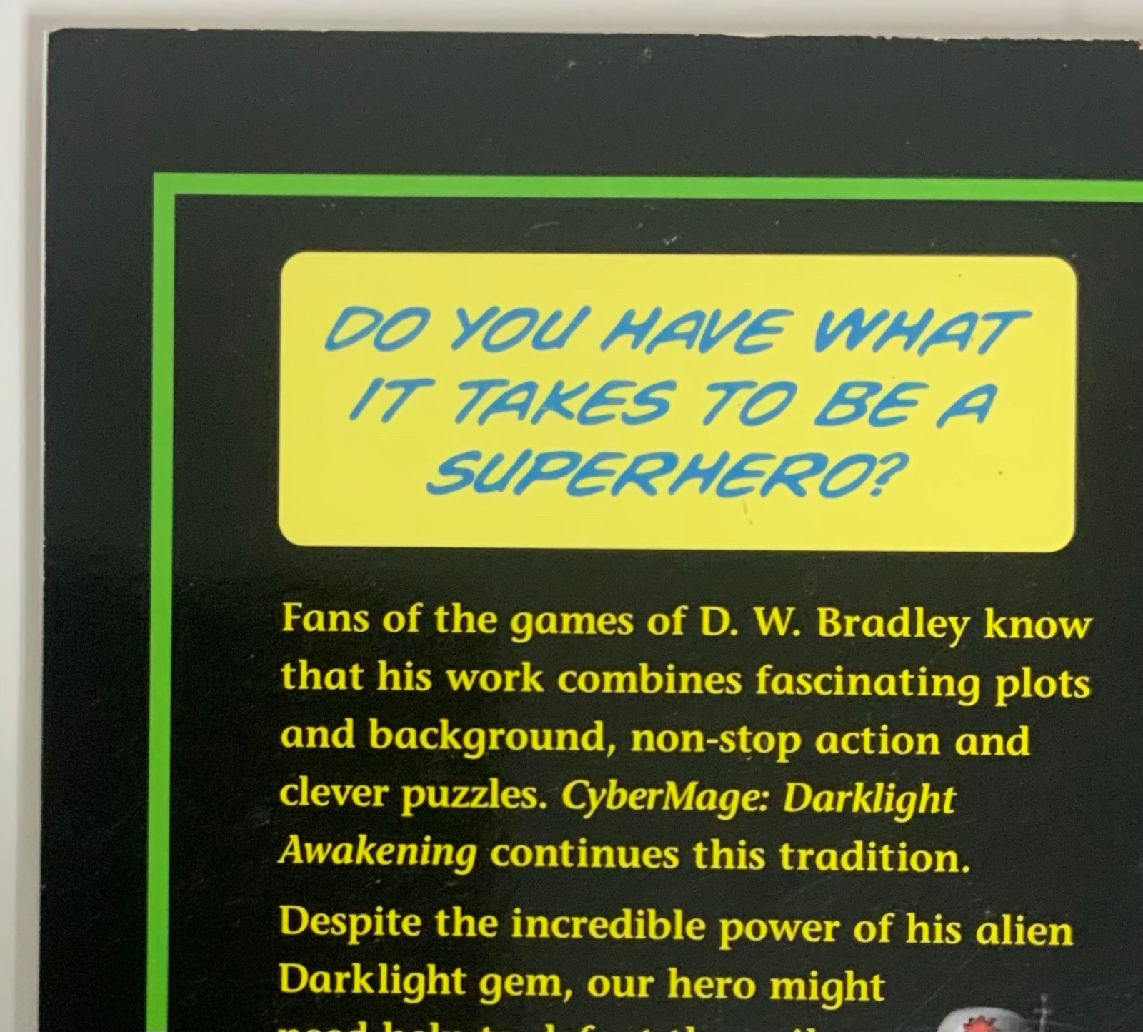Origin’s Official Guide To D.W. Bradley’s Cyber Mage Darklight Awakening