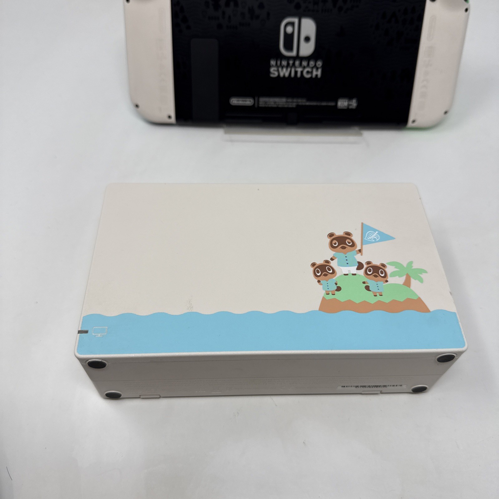 Nintendo Switch System Animal Crossing Edition W/ Charger And Matching Dock