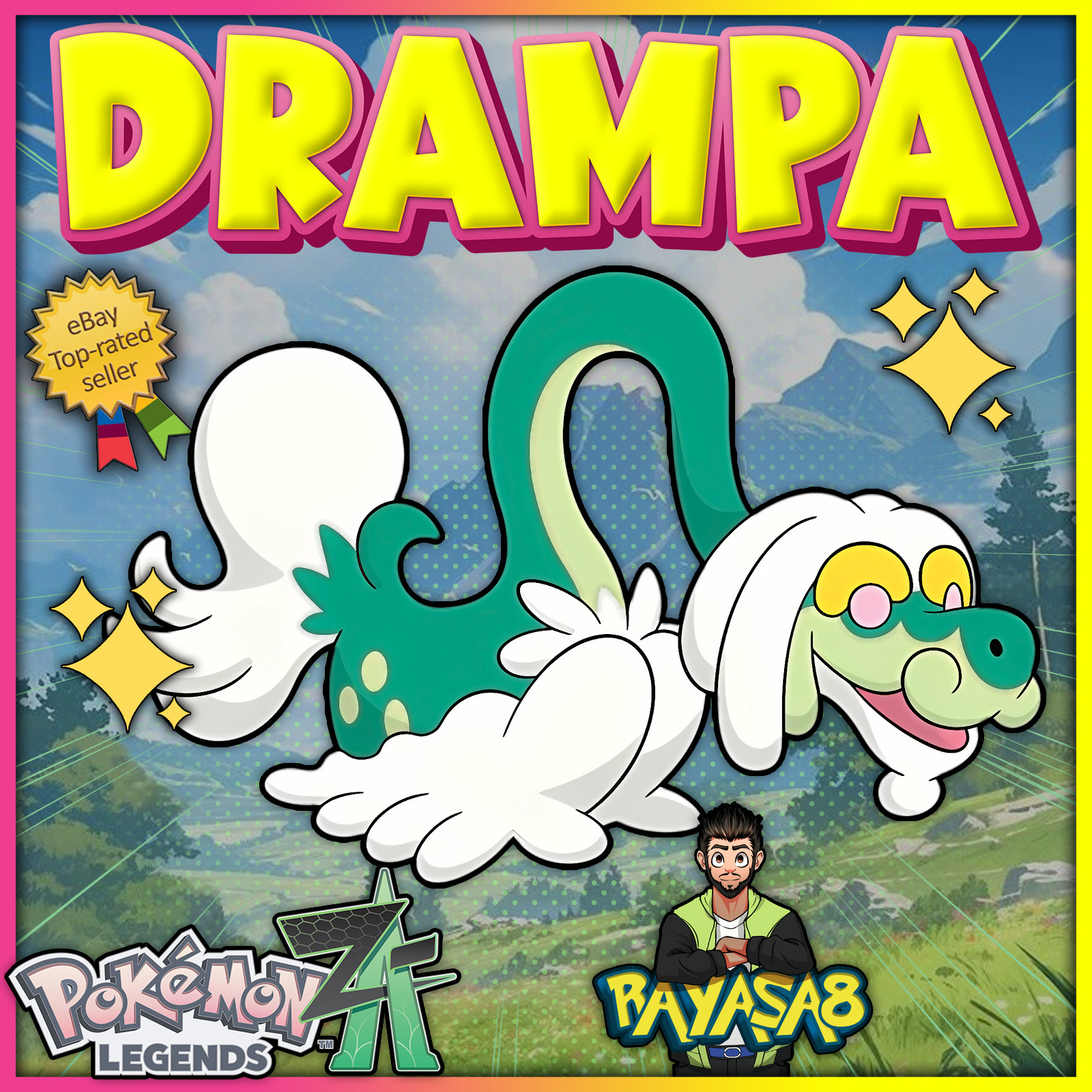 Drampa Alpha Pokemon Legends ZA 6IV Best Stats Home🌟 Mega Evolution Shiny/Non