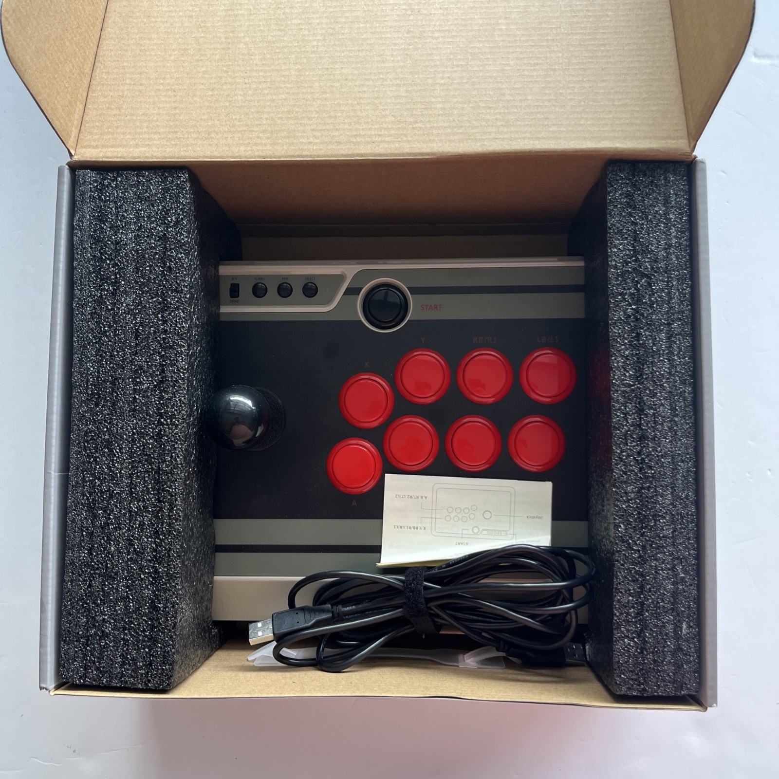 8bitdo NES30 Arcade Joystick Bluetooth + USB Android/Windows/macOS