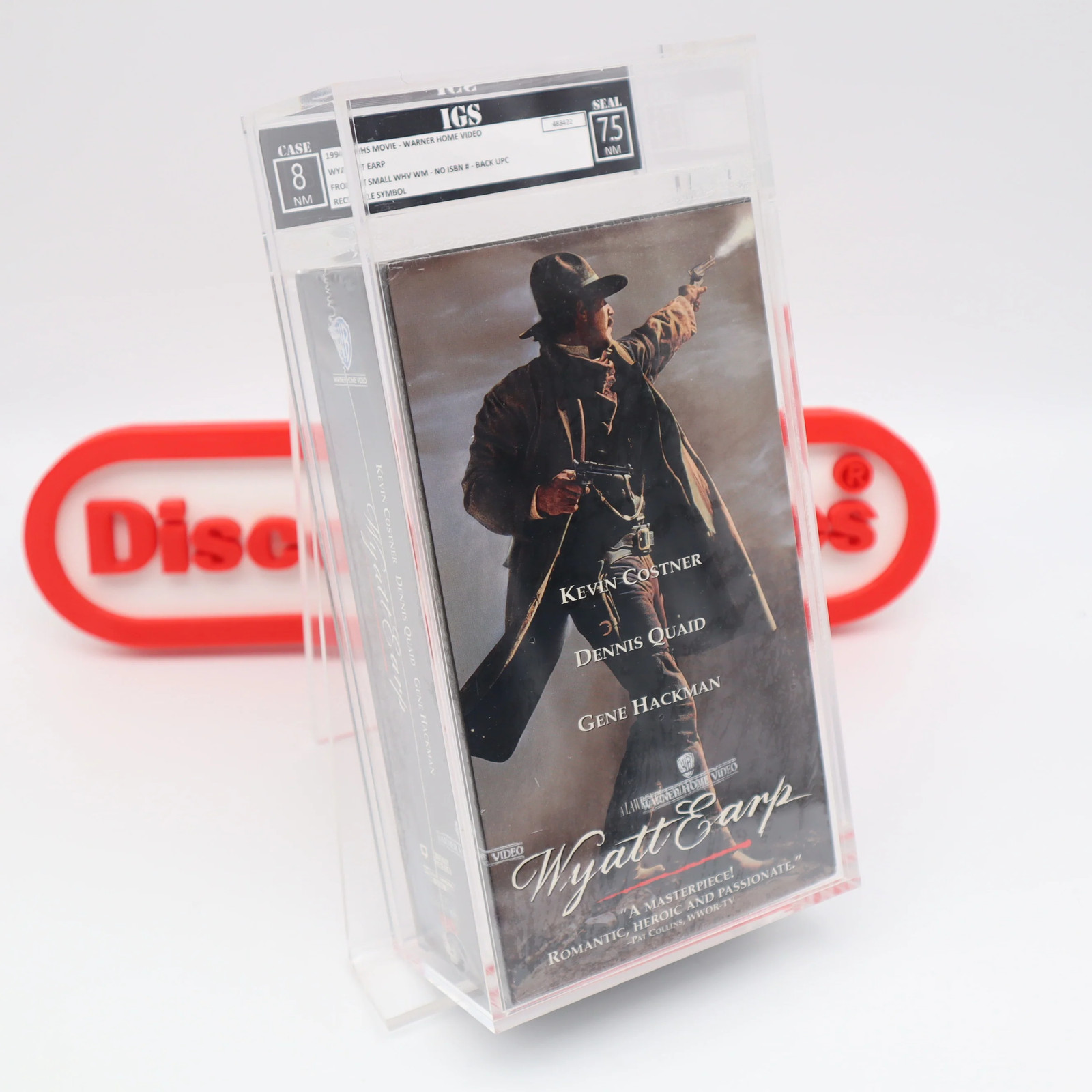 WYATT EARP DOUBLE VHS SET! IGS GRADED 8.0 BOX & 7.5 SEAL! NEW & Sealed! (VHS)