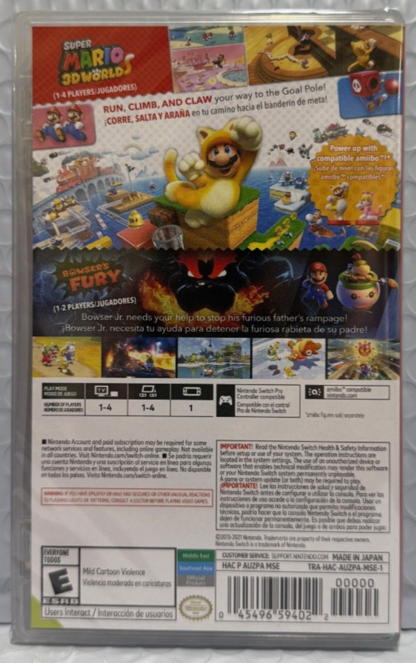 Super Mario 3D World + Bowser’s Fury – Nintendo Switch