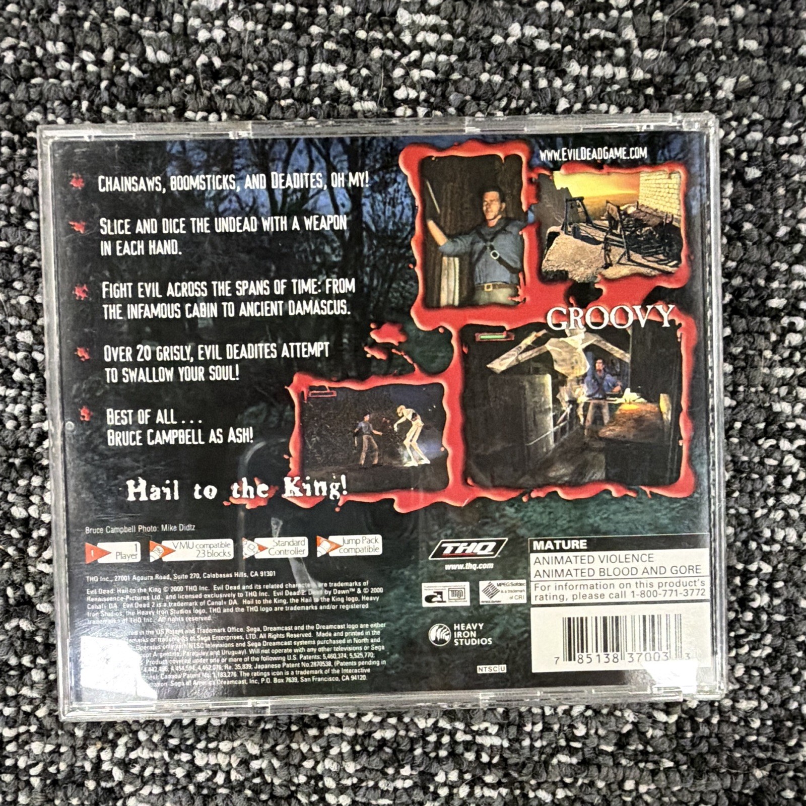 THQ Evil Dead: Hail to the King Sega Dreamcast Manual w/ Case M NTSC-U/C