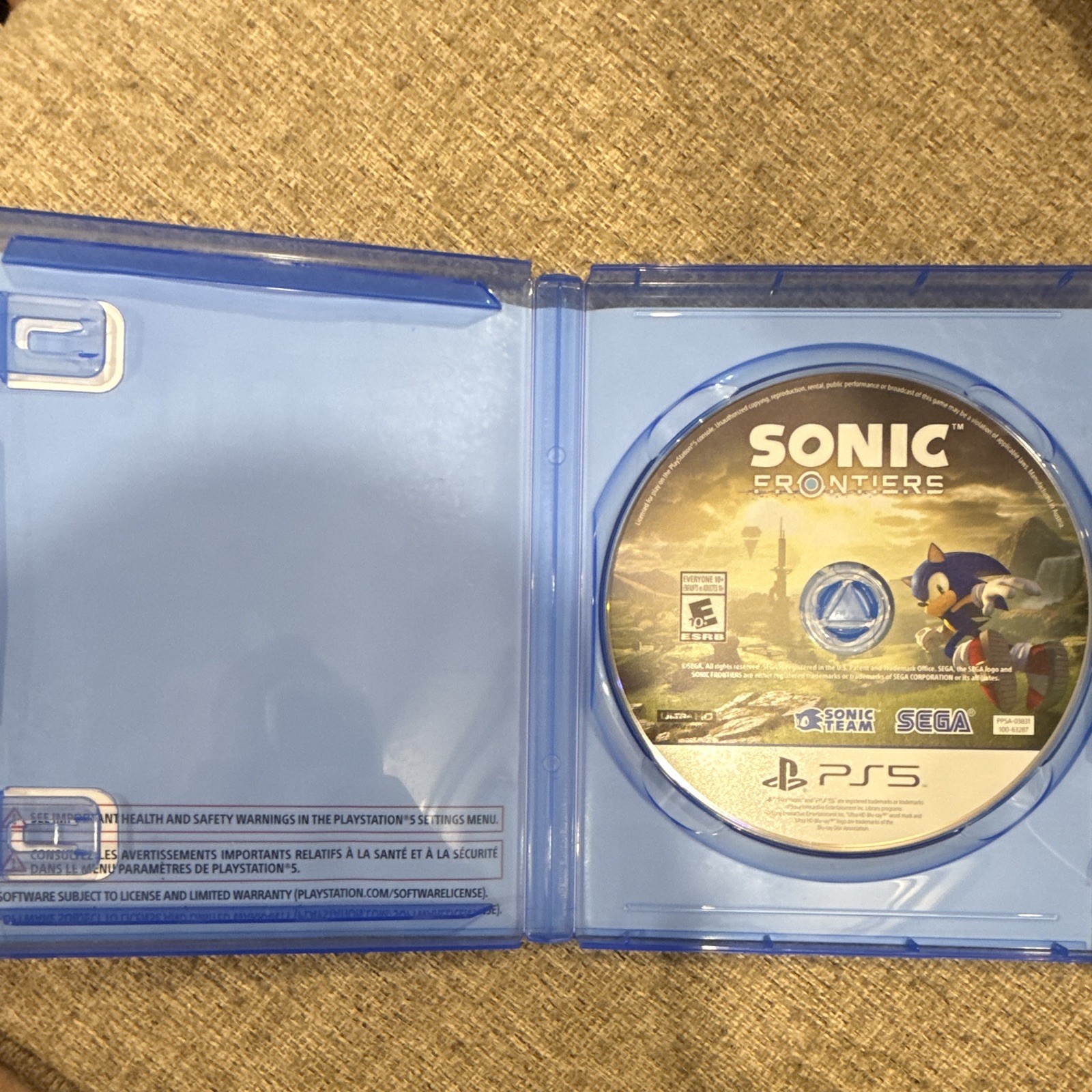 SEGA Sonic Frontiers PS5 E10+ Sonic the Hedgehog Series NTSC-U/C