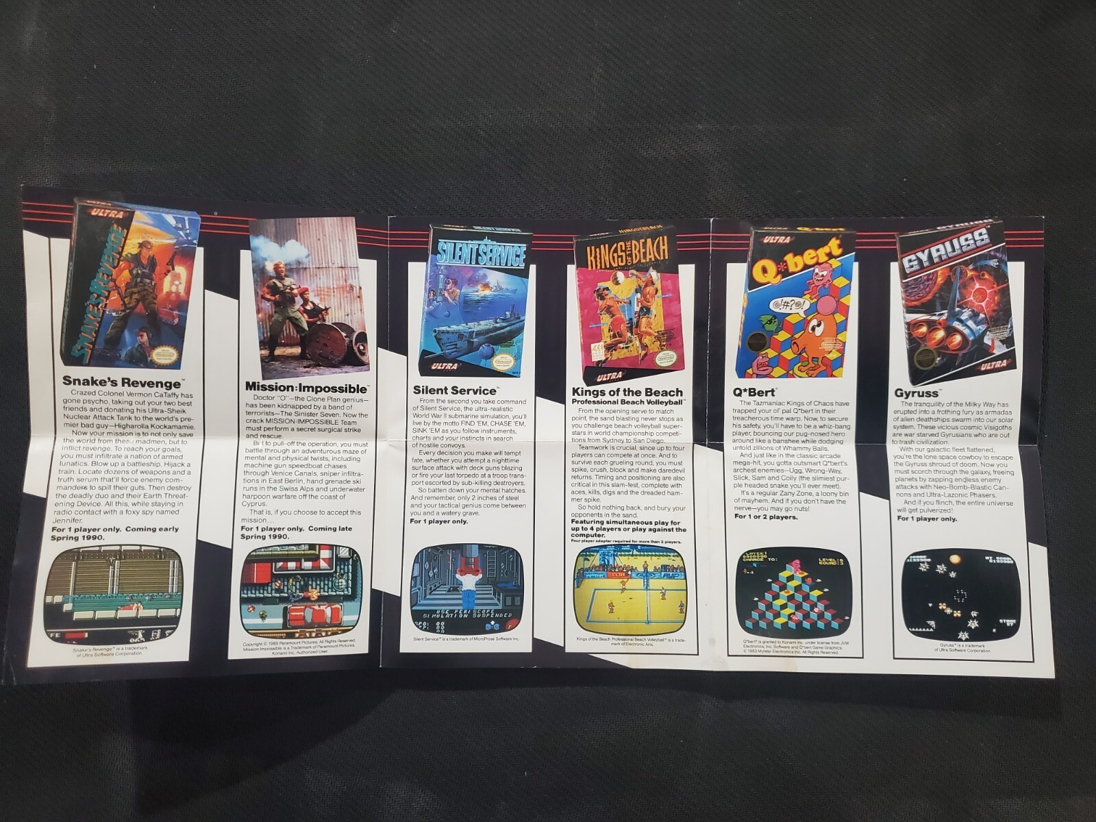NINTENDO Fold Out 10 WAYS TO STAY ZAP HAPPY Ultra Video Game insert Promo Poster
