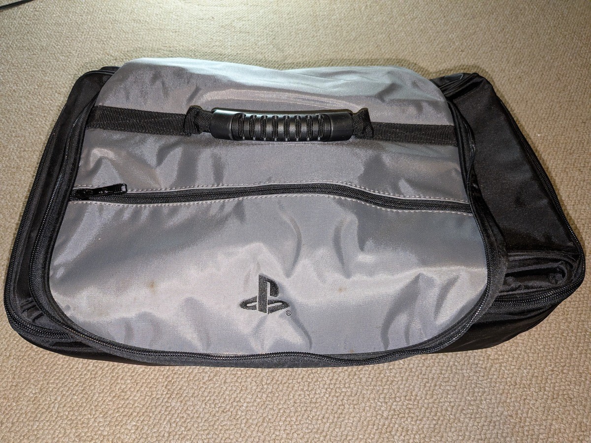 Sony Playstation Large Black Grey Duffel Bag w/Travel Case – Never Used