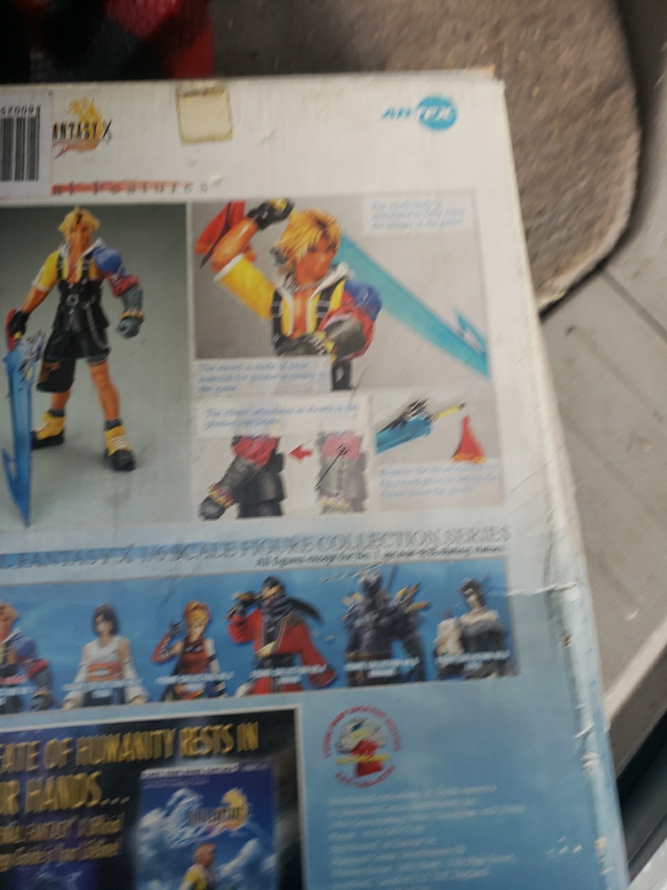 Final Fantasy X Figure Collection #1 ! 1/6 Scale Box Only Super Rare LQQK!