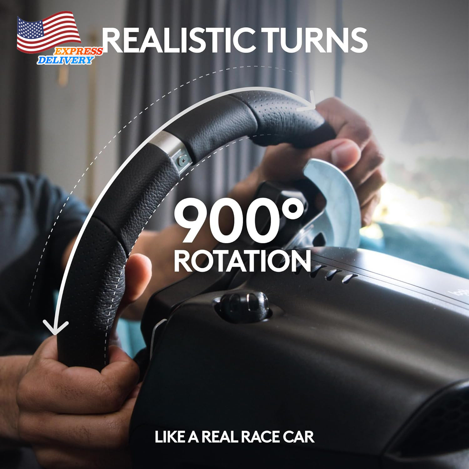 920 Driving Force Racing Wheel and Floor Pedals Real Force Feedback