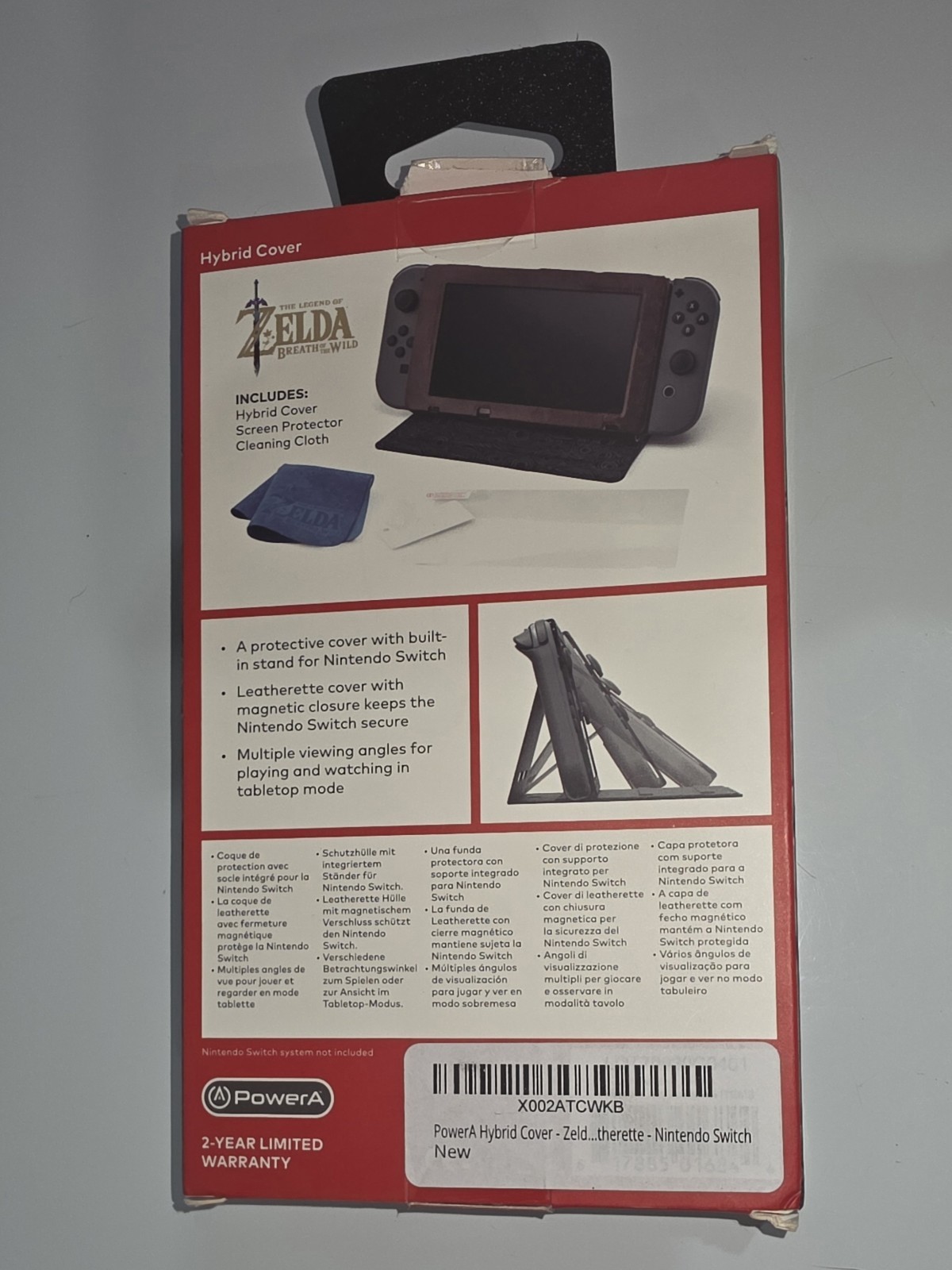 PowerA Hybrid Cover Brown Synthetic Leather for Nintendo Switch Padded Case