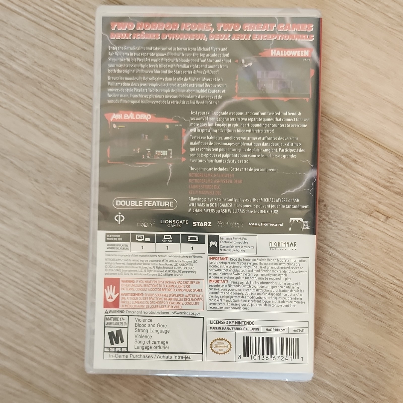 Nighthawk Interactive RetroRealms Double Feature Nintendo Switch Horror M