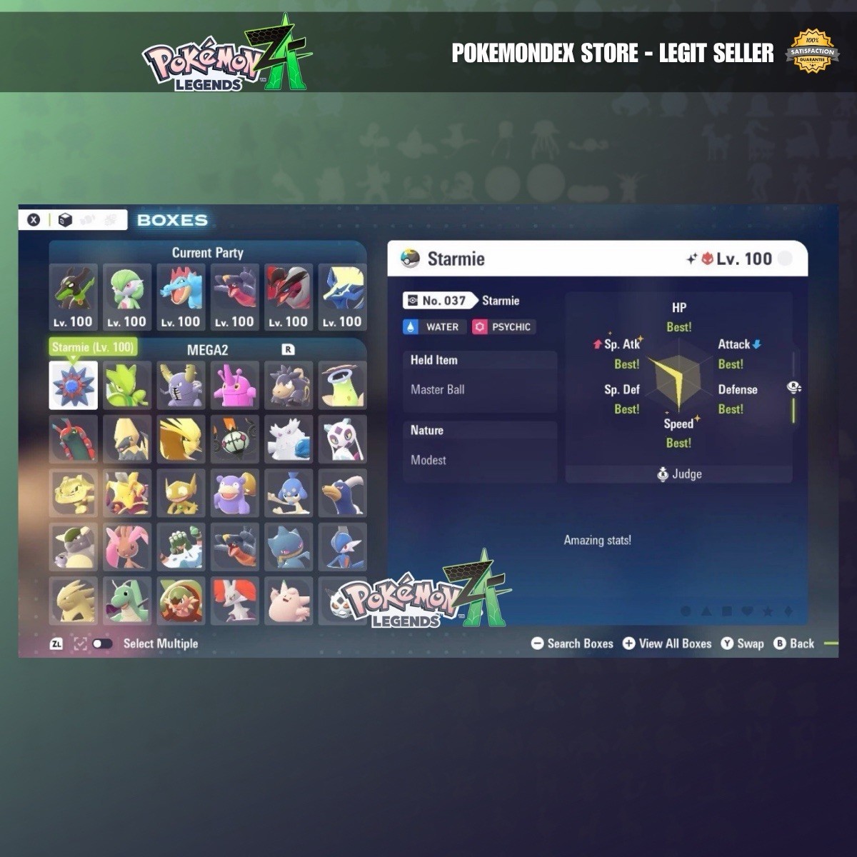 CHOOSE ANY SHINY MEGA ✨ YOUR TRAINERNAME ✨ 6IV SHINY/NON✨ – Pokemon Legends Z/A