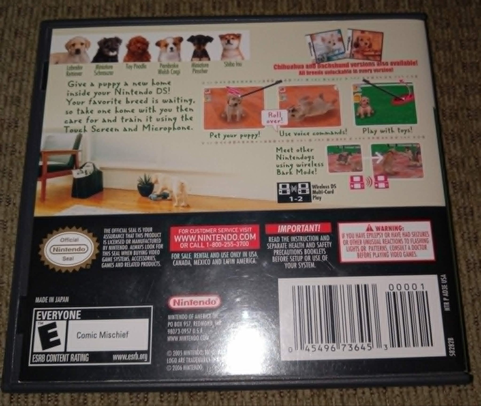 Nintendogs: Lab & Friends (Nintendo DS, 2005) Used, no manual, tested works