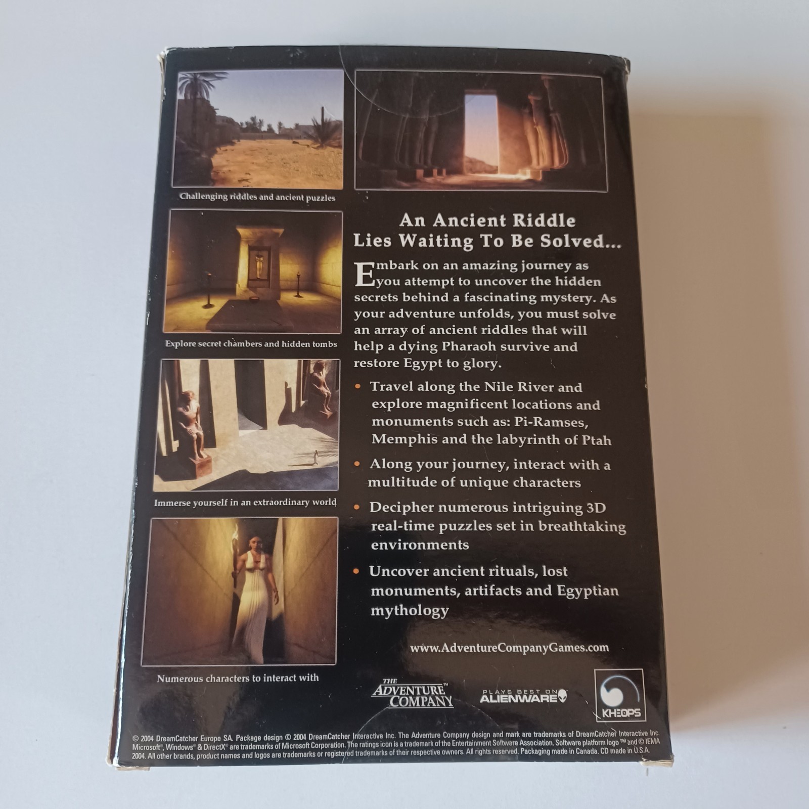 The Egyptian Prophecy PC CD-ROM Game Complete Adventure Company 2004 RPG
