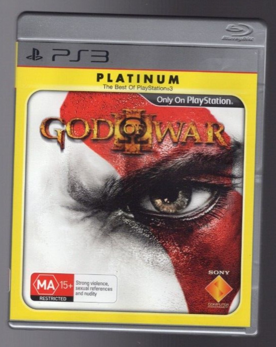 PS3 Game – God Of War III (Blu-ray) MA15+ 2010 Sony Region 4 PAL)