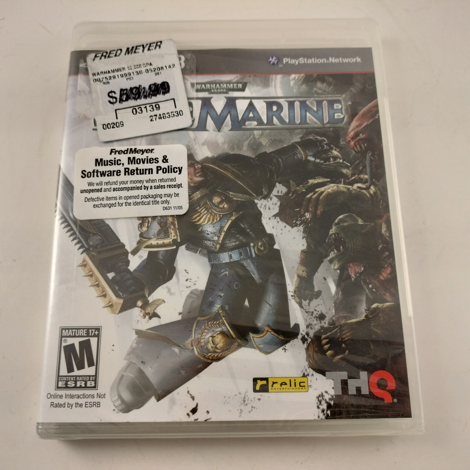 Warhammer 40,000: Space Marine – Sony PlayStation 3 – 2011 PS3 – FACTORY SEALED