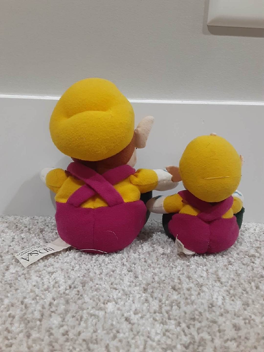 Super Mario Beanbag Plush | 6″ Wario & 4″ Wario Plush | 1997 BD&A