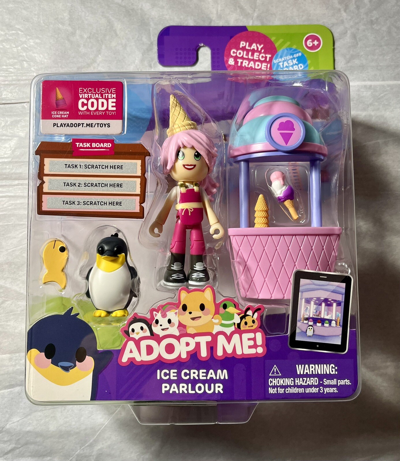 2023 JAZWARES ADOPT ME! Ice Cream Parlour Figure Set With Codes
