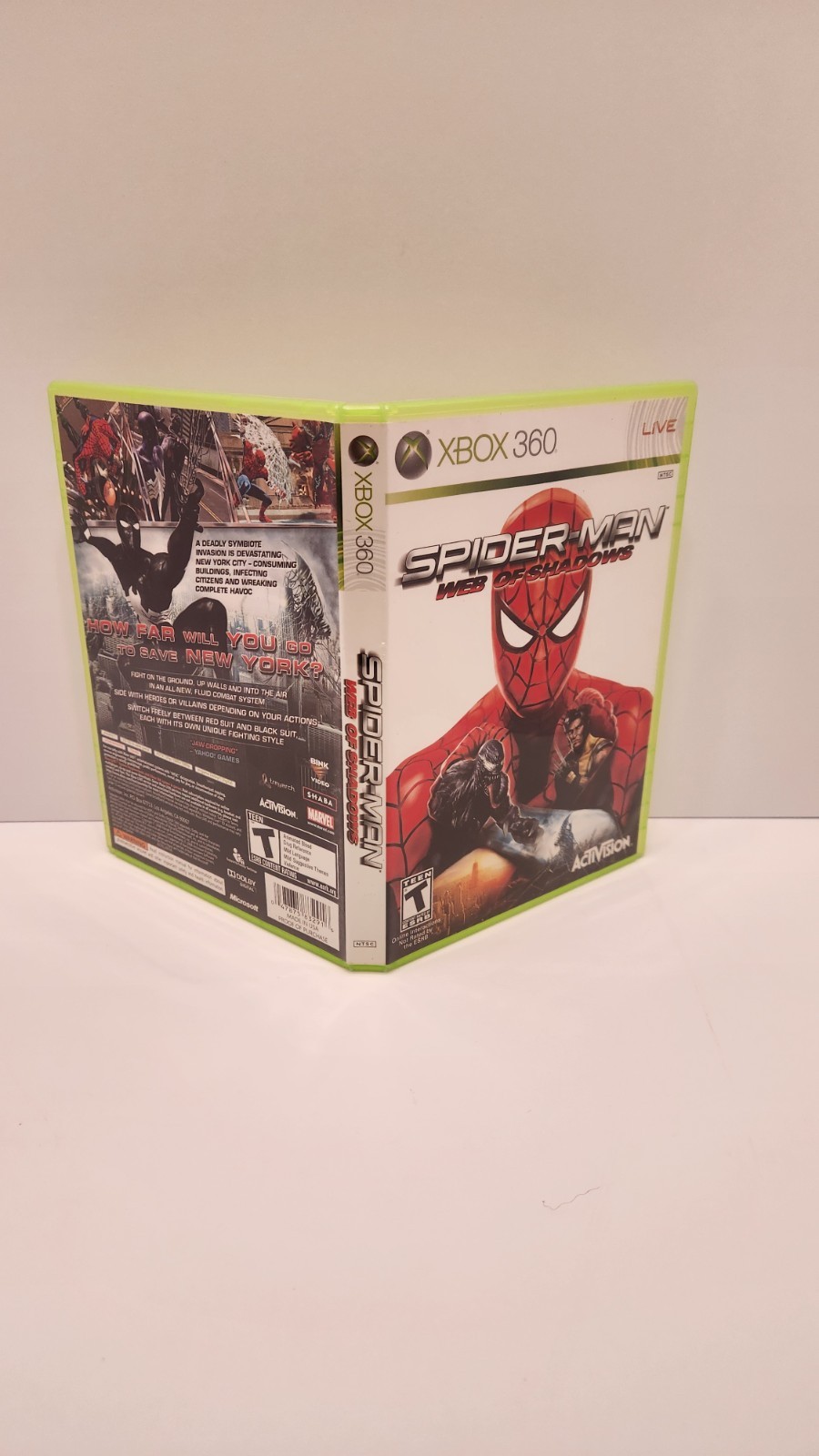 CASE ONLY Spider-Man: Web of Shadows (Microsoft Xbox 360, 2008) NO GAME DISC
