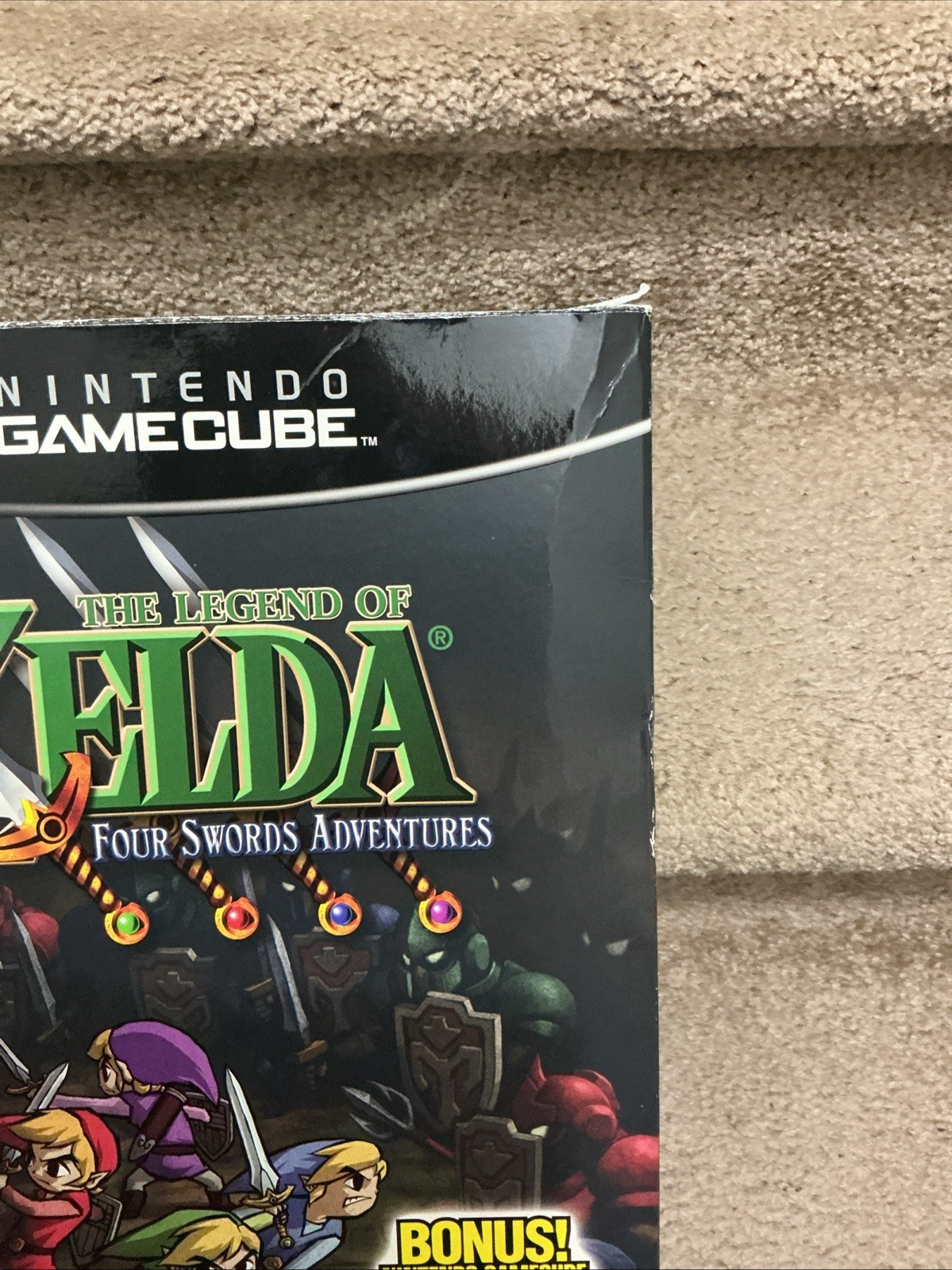 Nintendo GameCube Zelda Four Sword Adventure Box Display Promo Store Standee GBA