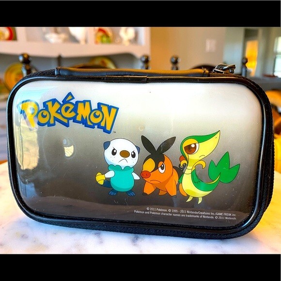 Pokemon Black and White Soft Zip Travel Case Nintendo DS 2011 Oshawott Snivy …