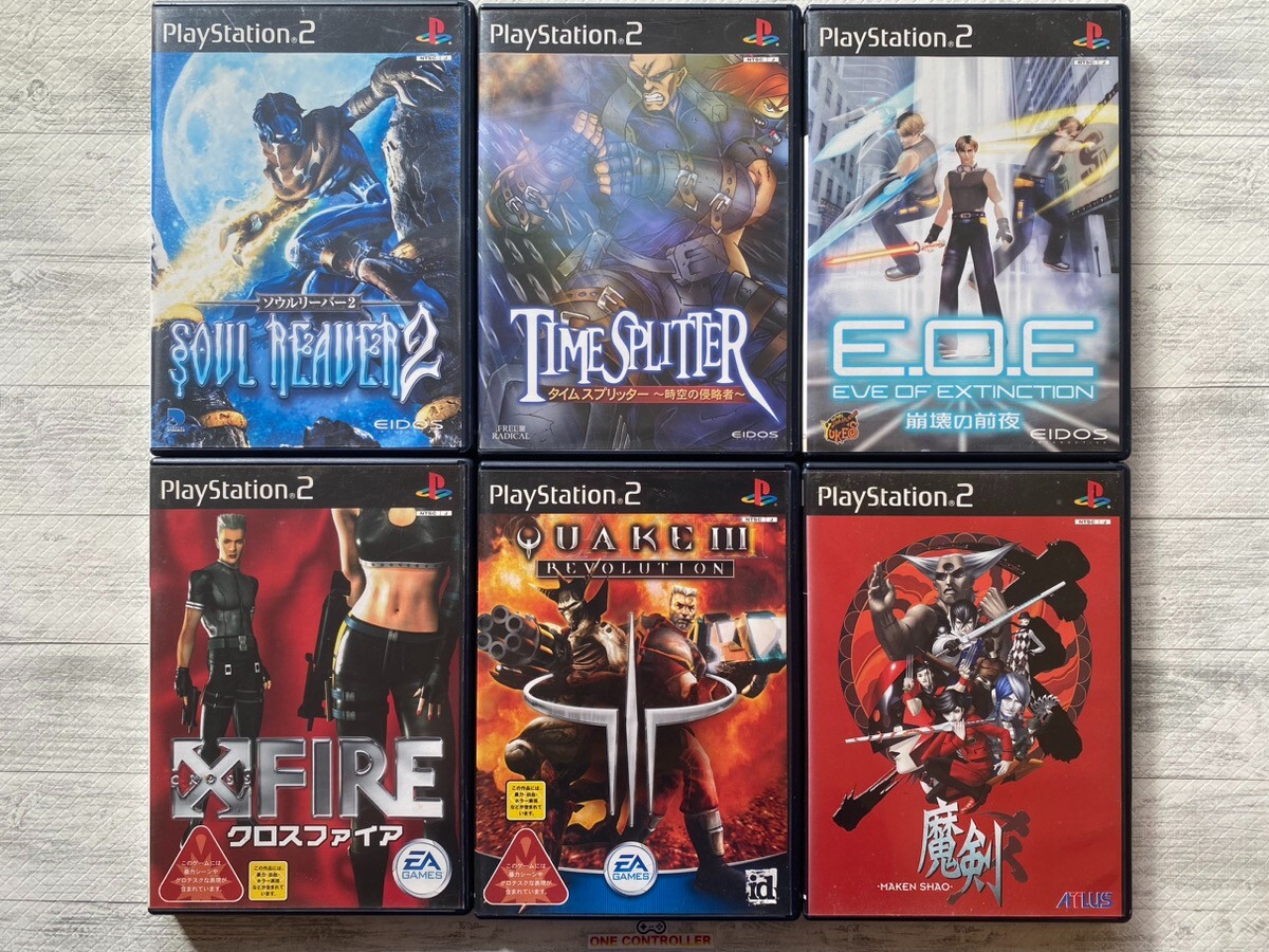 SONY PS2 Soul Reaver 2 & Time splitter & E.O.E & X Fire & QuakeⅢ & Maken Shao