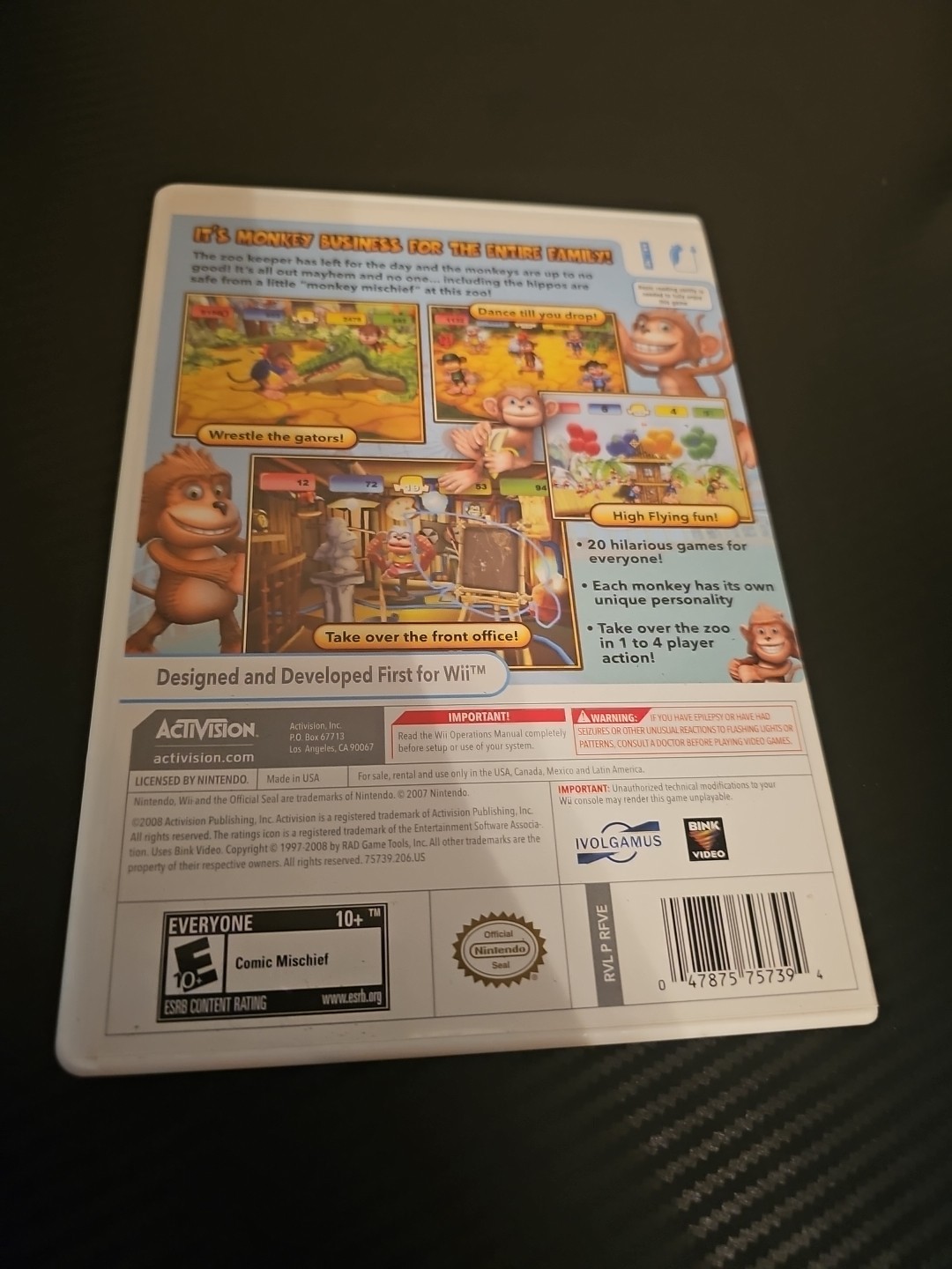 Monkey Mischief! Party Time | Nintendo Wii, 2008 | Tested & Works