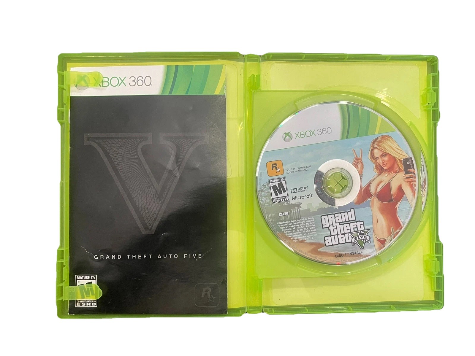 Grand Theft Auto V : GTA 5 : Xbox 360 : Tested : Manual Included : No Map