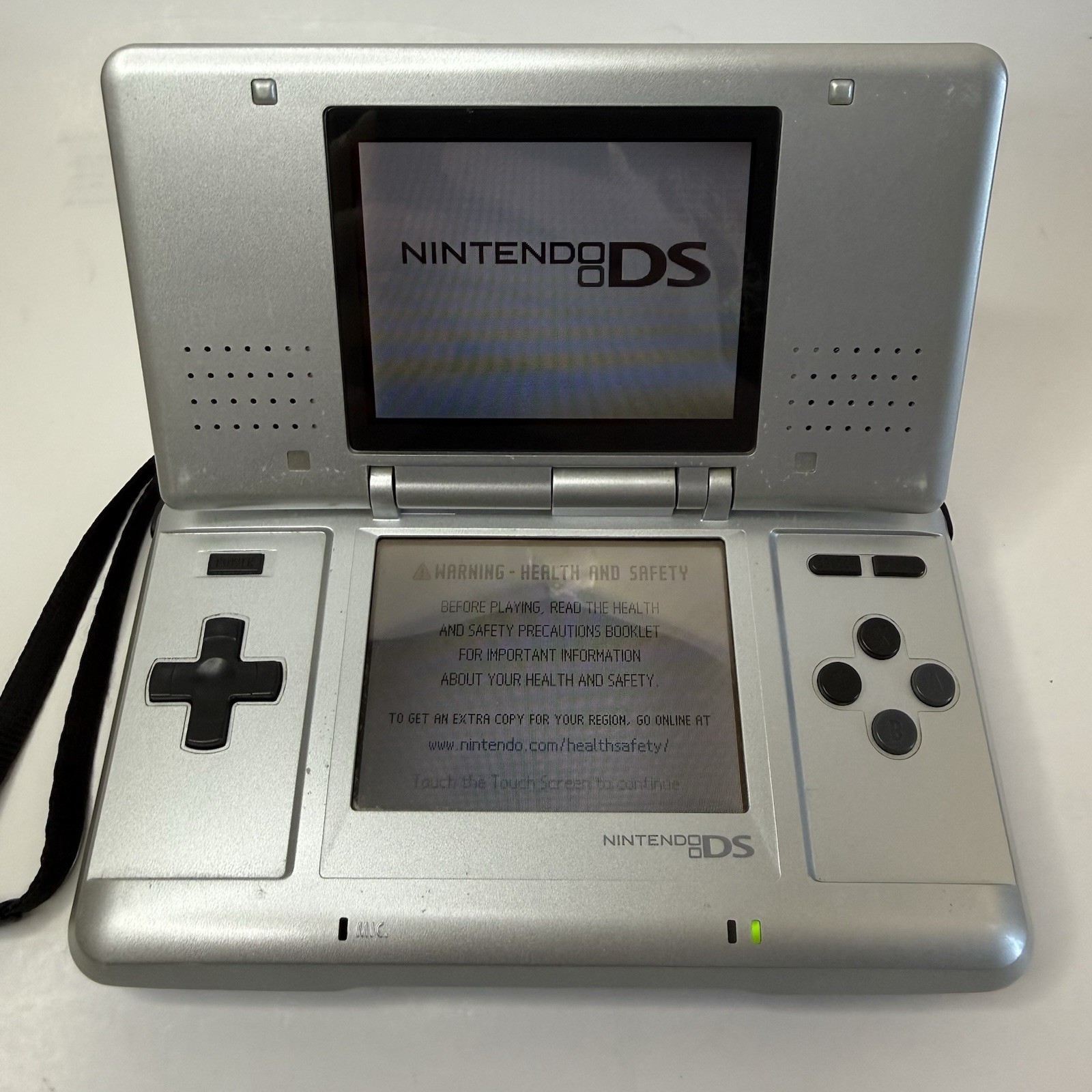 Nintendo DS Original NTR-001 Titanium Silver Console Clean Tested No Charger