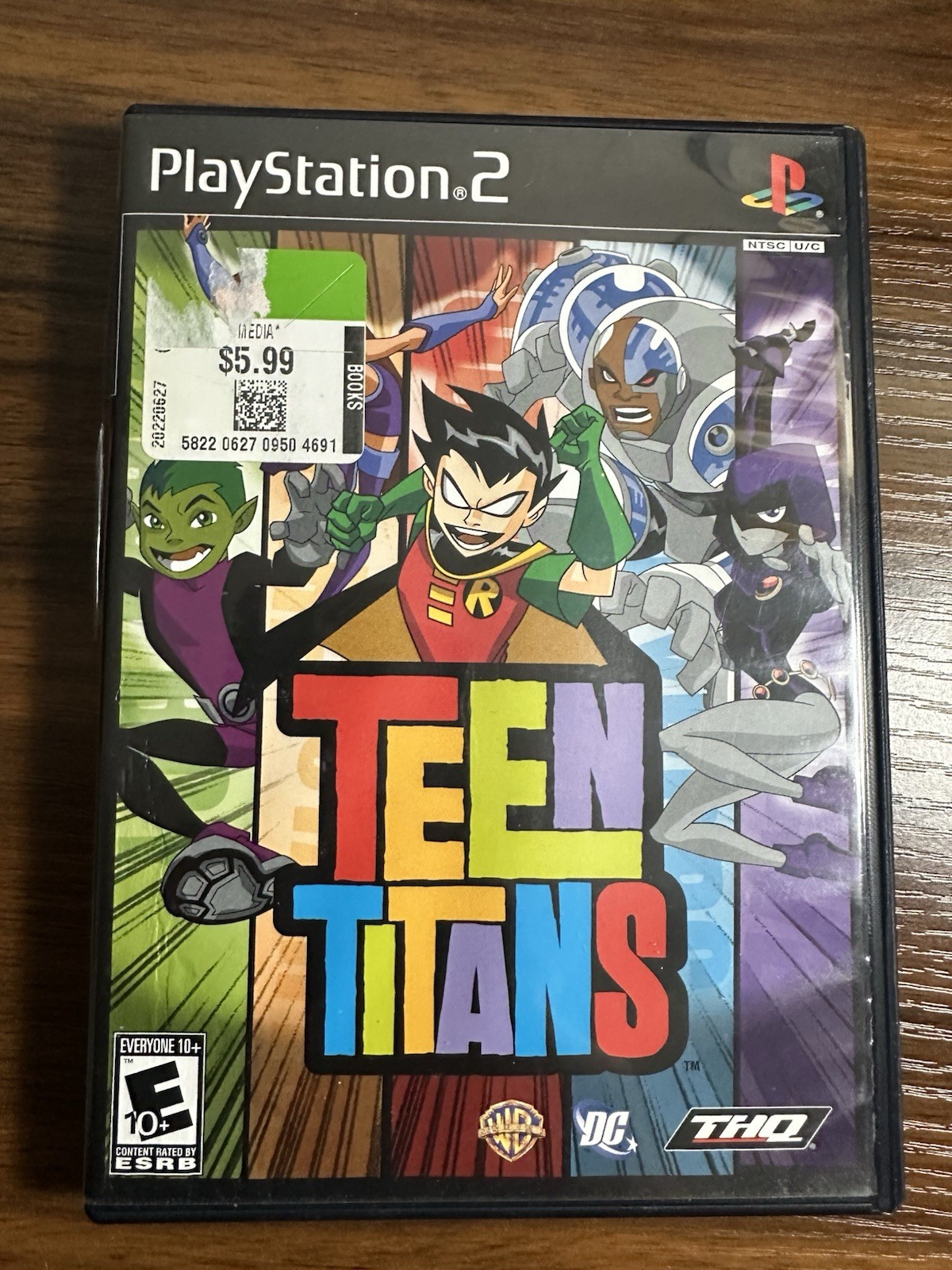 Teen Titans Sony PlayStation 2 With Manual Tested Water Damaged Cover