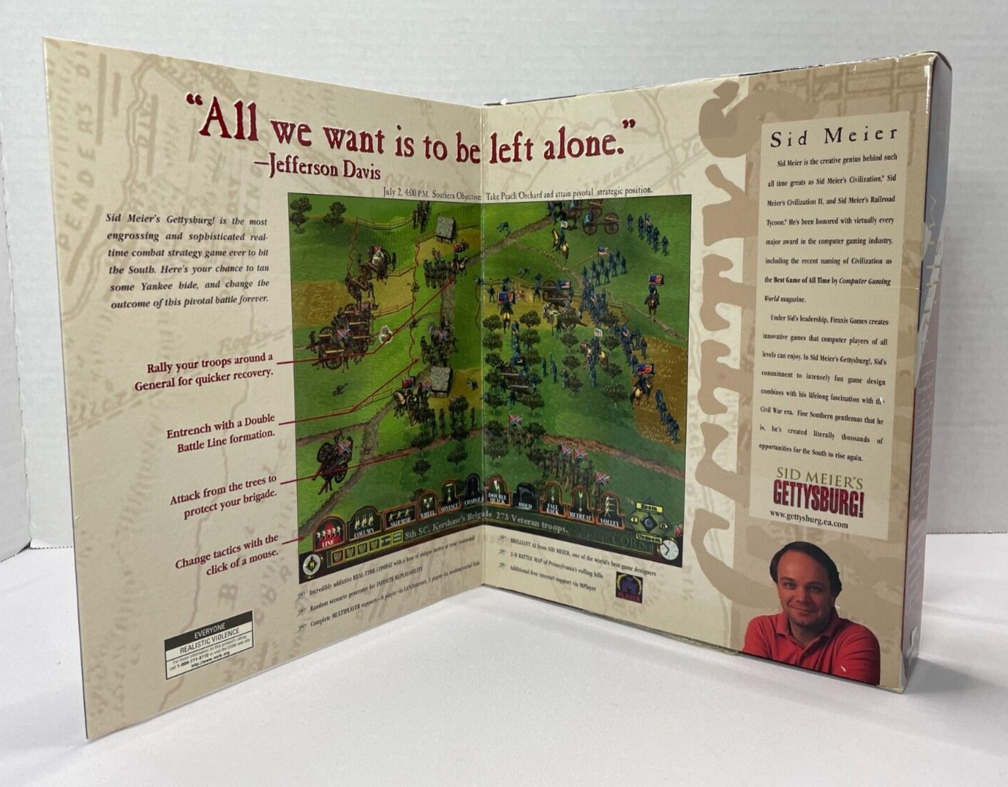 Sid Meier’s Gettysburg! Big Box PC CD-ROM Game Complete Civil War 1997 Strategy