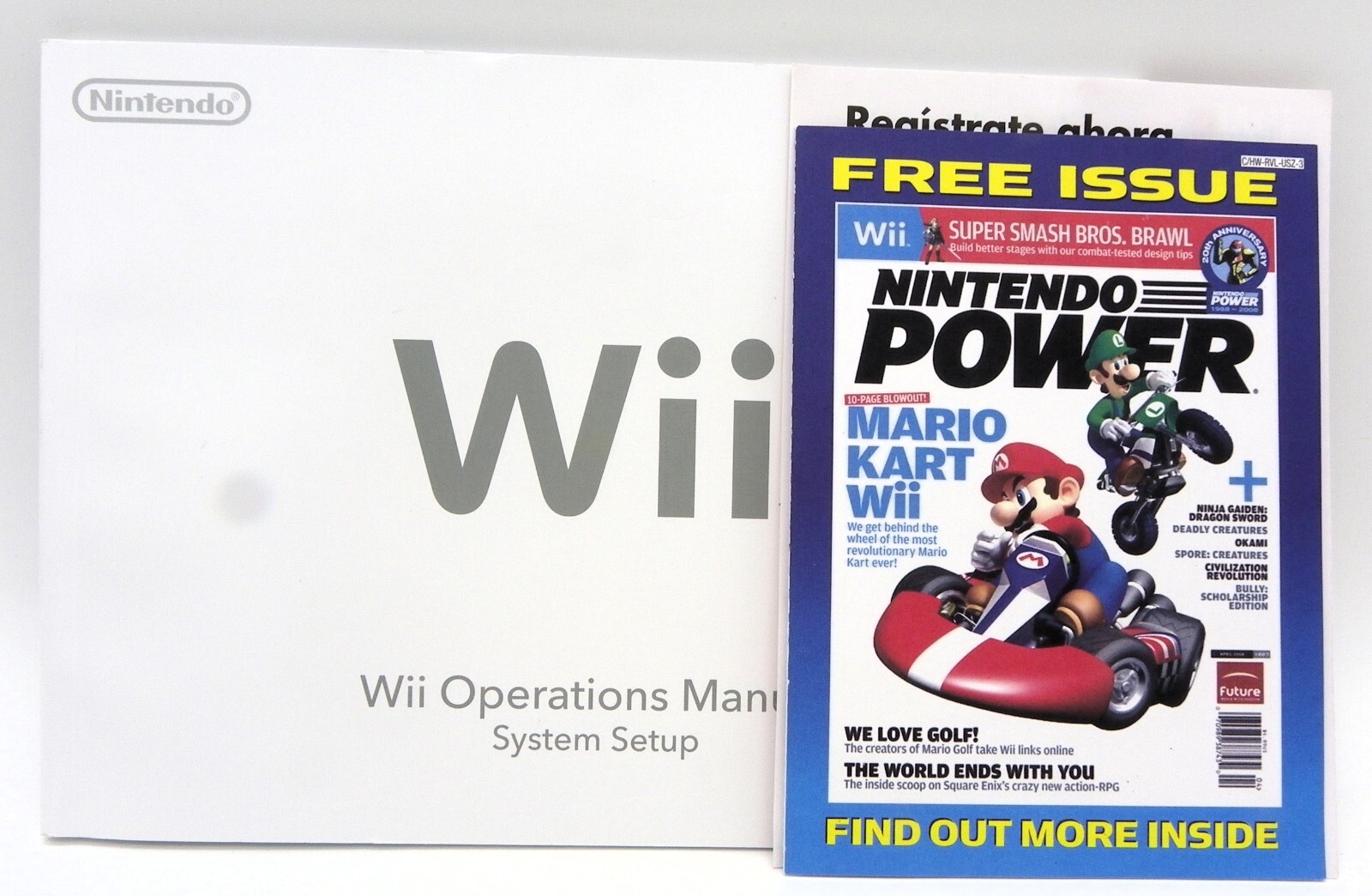 White Wii Console System Full Playing Set With Stand Booklets Controller Nunchuk