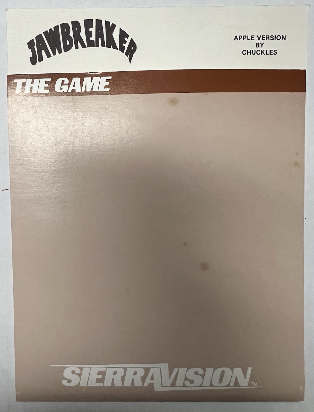 Jawbreaker (Sierra Online Inc 1981) Apple II – 48K Diskette – CIB – Vintage Rare