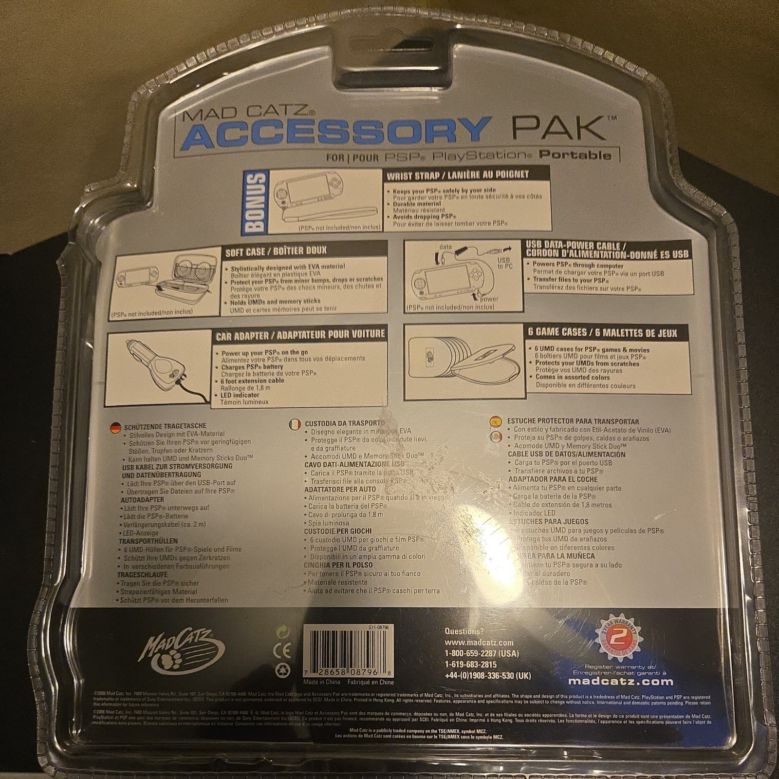 Mad Catz accessory pak for PSP Playstation Portable