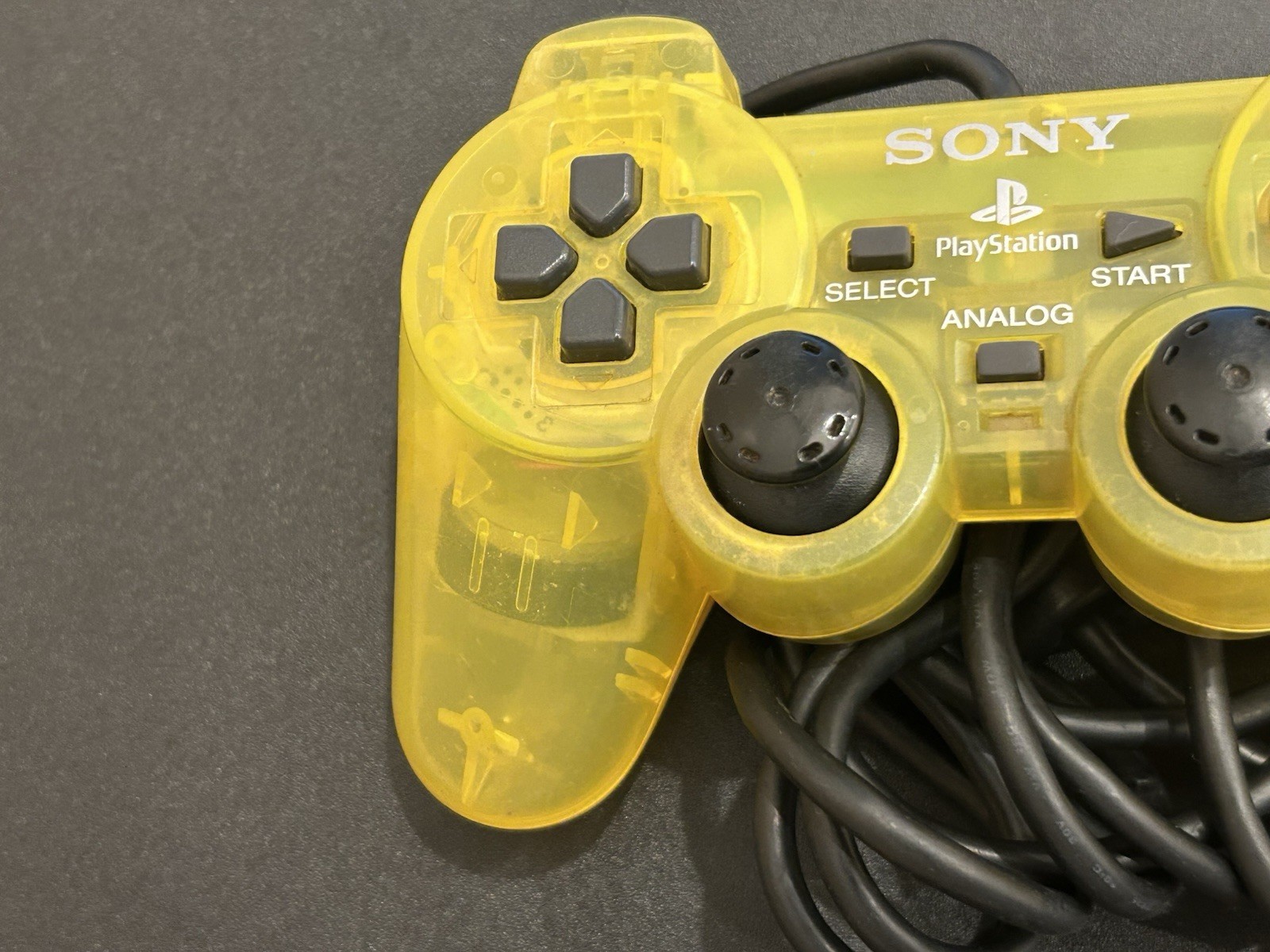 SONY PlayStation PS2 Official DualShock2 Lemon Yellow SCPH-10010 Controller RARE