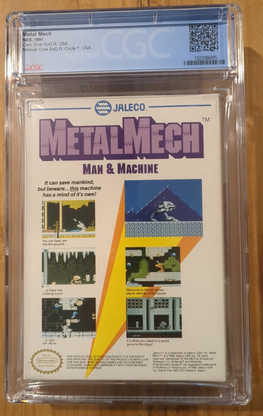 Metal Mech NES CIB Oval SOQ R USA CGC Graded 9.6 A+