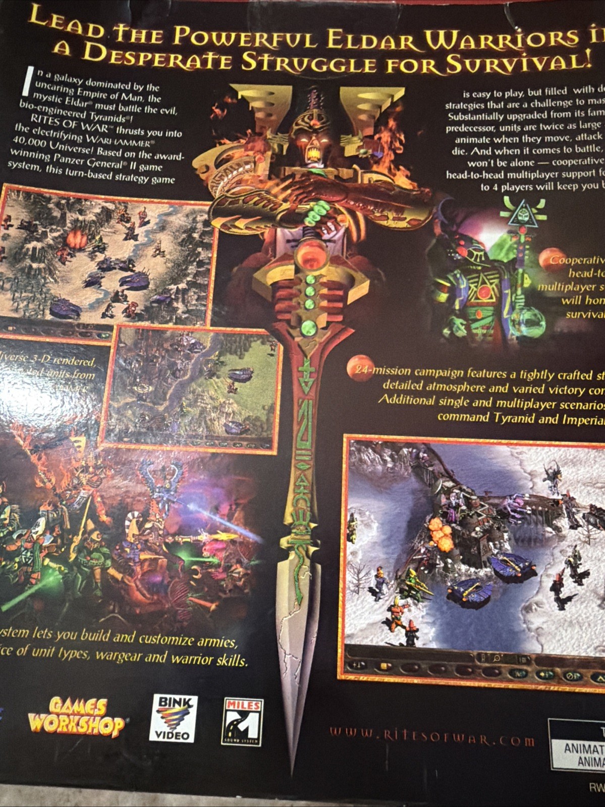 Warhammer 40,000: Rites of War, 1999, Big Box. Clean Game With Guide Etc 👍