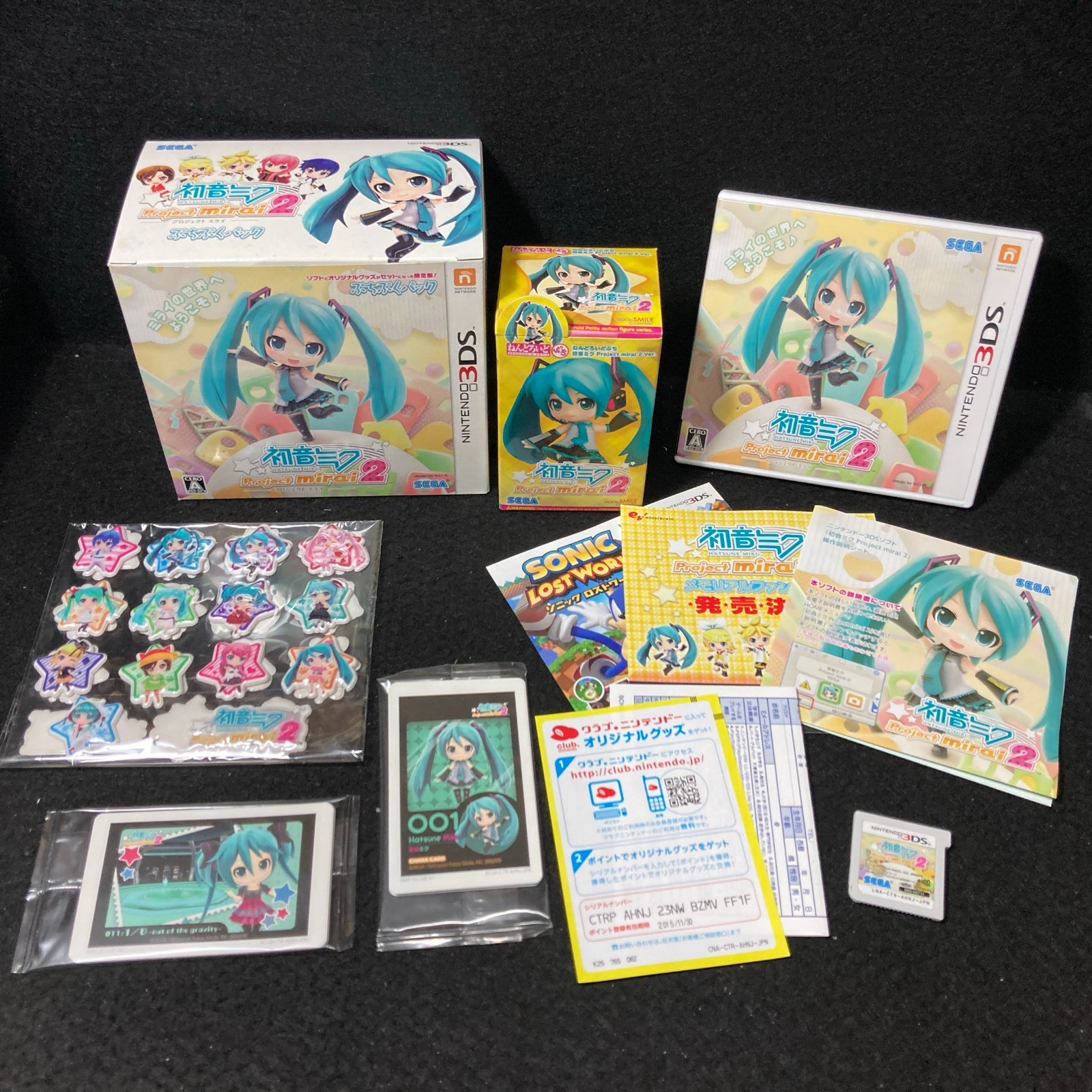 3DS Hatsune Miku Project Mirai2 Puchi Puku Pack Limited Edition CIB Japan