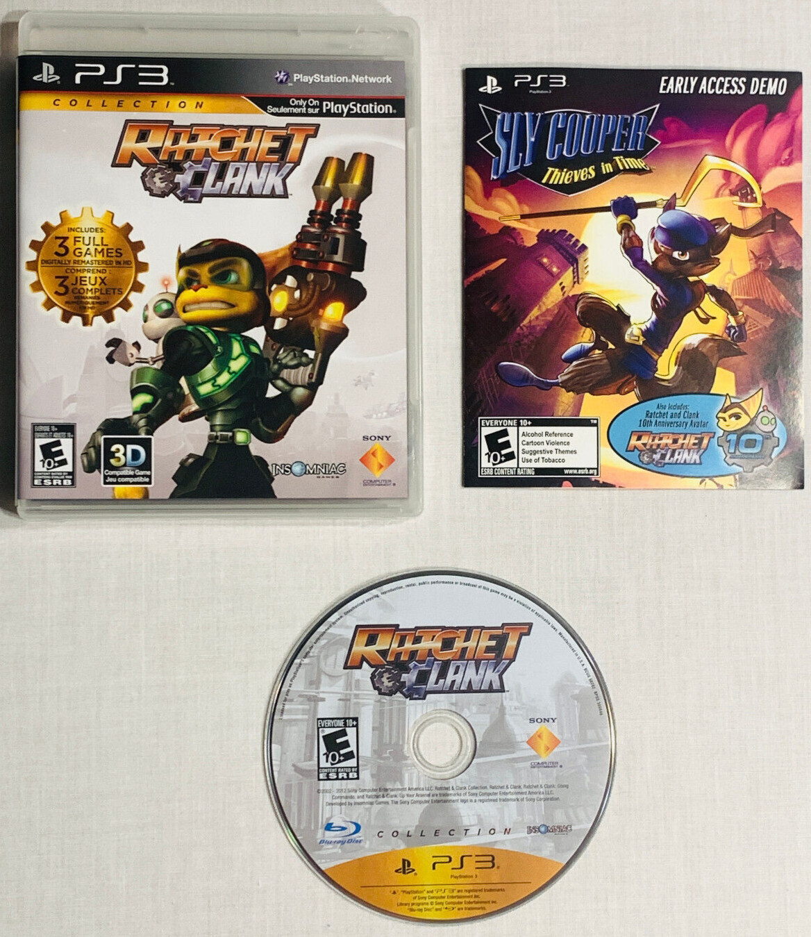 PS3 RATCHET & CLANK COLLECTION 2012 RARE NOT FOR RESALE COMPLETE +INSERT! TESTED