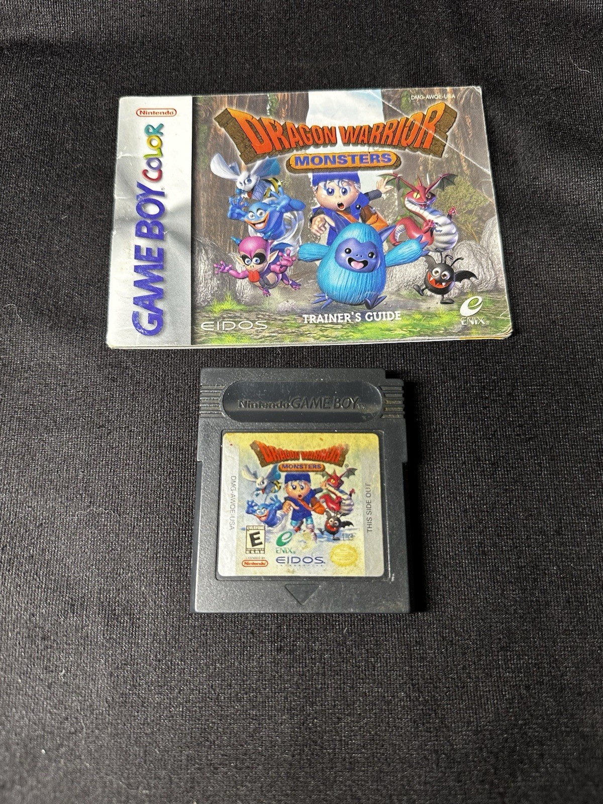 Nintendo Gameboy Dragon Warrior Monsters Cartridge And Manual
