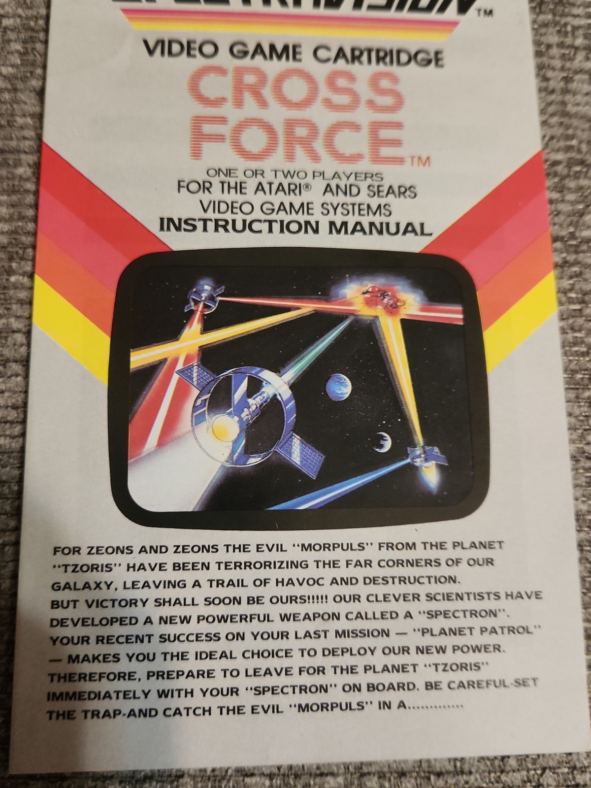 VTG Spectravision “Cross Force” Instruction Manual