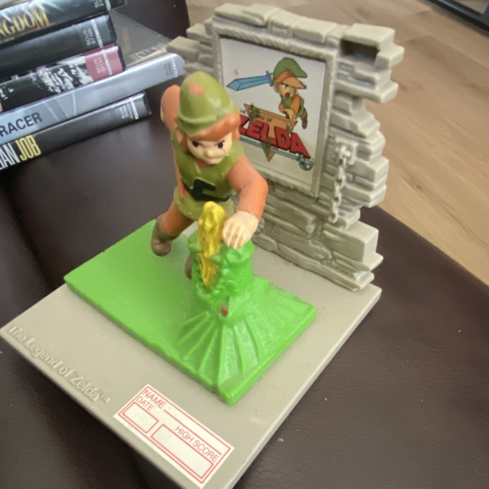 Hasbro 1987 The Legend of Zelda Link Collectible Display Stand w/ Label Area