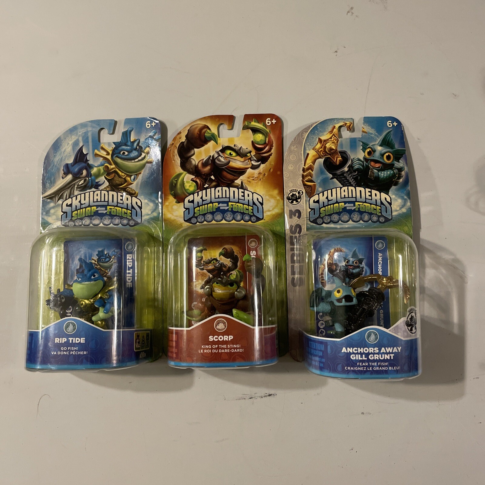 Skylanders Swap Force Rip Tide, Scorp, & Anchors Away Gill Grunt