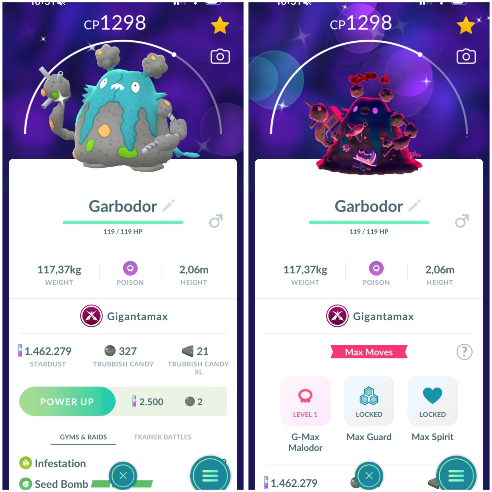 Shiny Gigantamax Garbodor | Tr-de – 20k stardust or Mini P T C