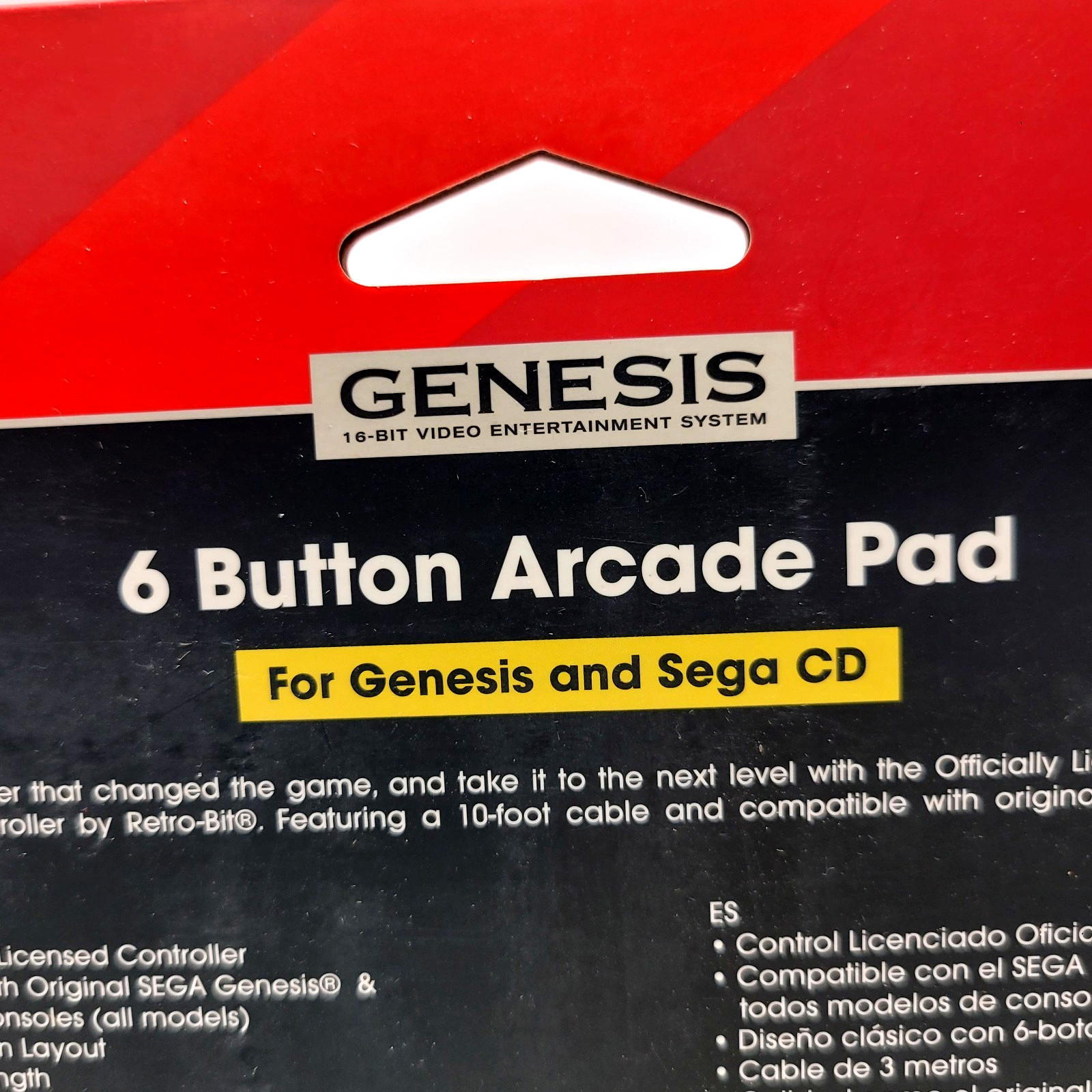 Retro-Bit Official Sega Genesis Controller 6-Button Arcade Pad – Black