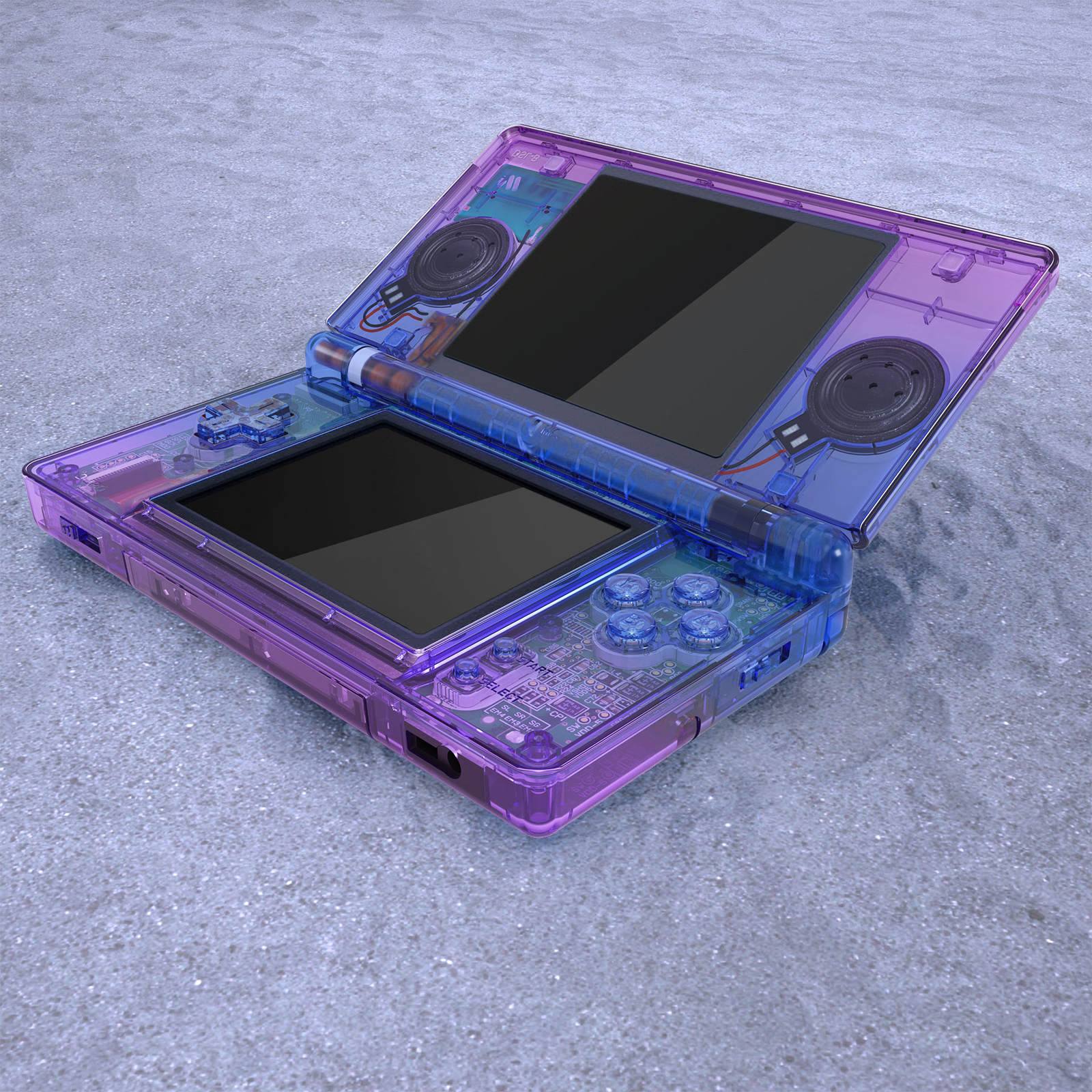 NDSL Full Housing Shell Button for Nintendo DS Lite Gradient TranslucentBluebell