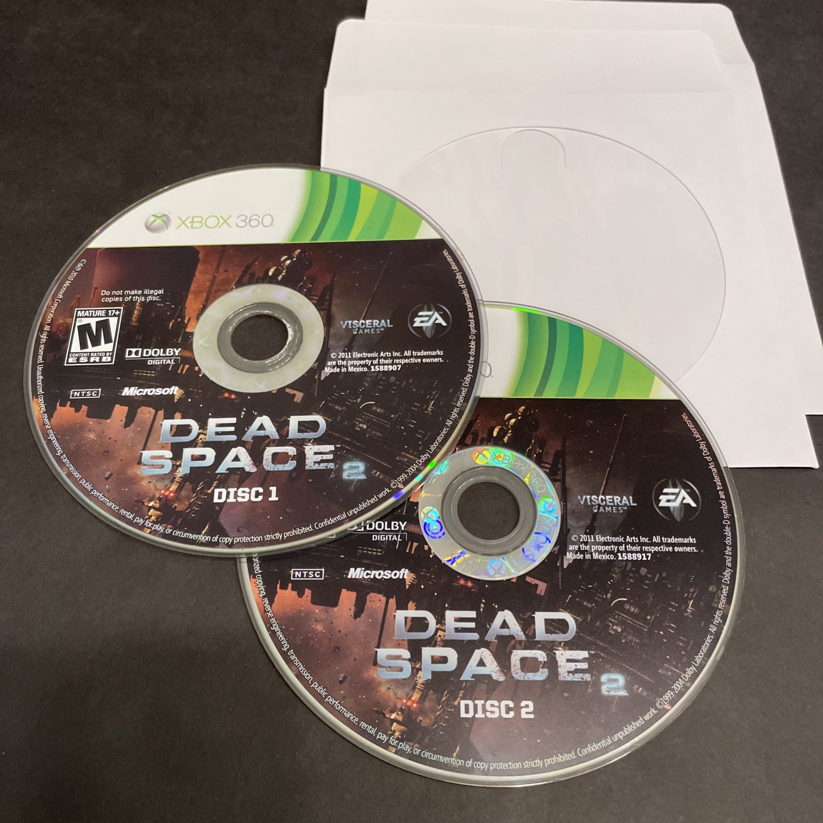 Dead Space 2 Microsoft Xbox 360 (2 Both Disks)