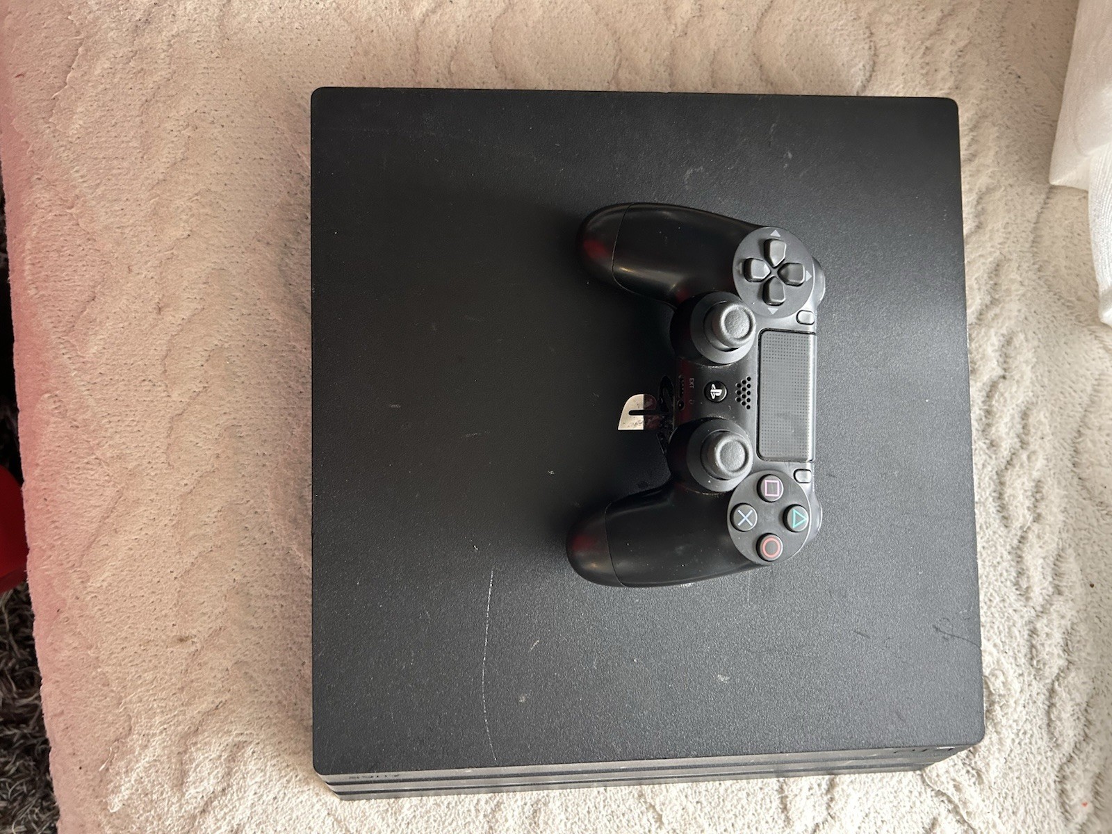 Sony PlayStation 4 Pro Console with Controller Black Wi-Fi Internet Browsing